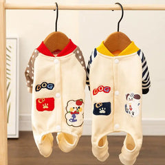 Autumn and winter Korean version of dog clothes cute cartoon four-legged clothes for small and medium-sized dogs Teddy puppy sweater cat clothing