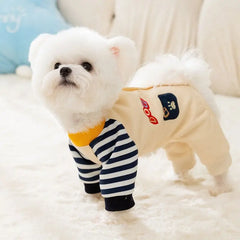 Autumn and winter Korean version of dog clothes cute cartoon four-legged clothes for small and medium-sized dogs Teddy puppy sweater cat clothing