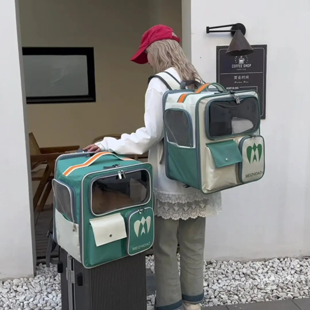Cat bag portable cat backpack pet trolley case travel artifact dog large capacity cat box