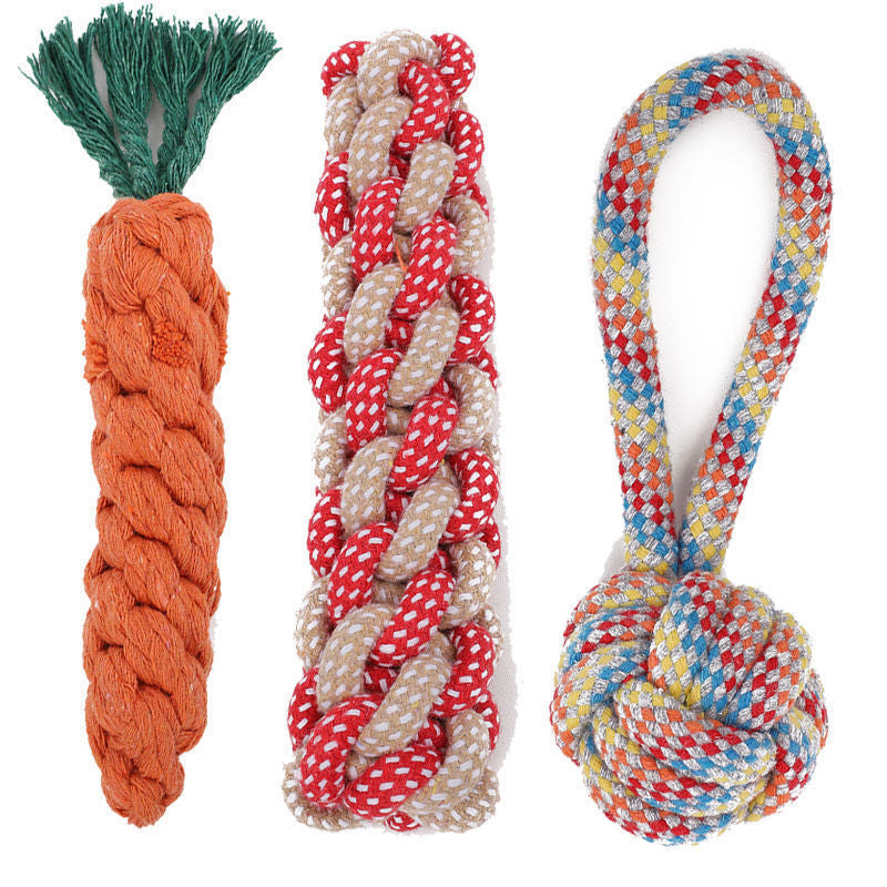 Durable Dog Chew Rope Toy – Teeth Cleaning & Tug of War Toy