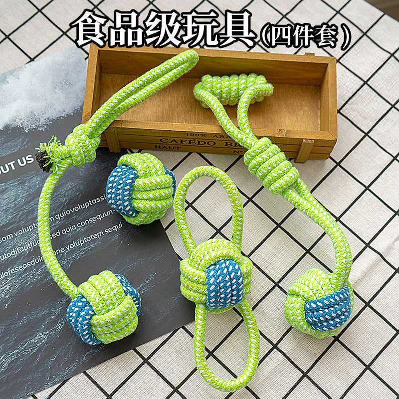Durable Dog Chew Rope Toy – Teeth Cleaning & Tug of War Toy