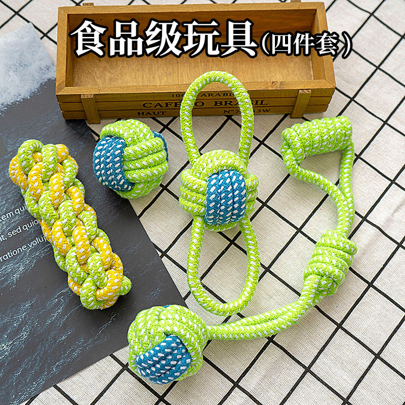 Durable Dog Chew Rope Toy – Teeth Cleaning & Tug of War Toy