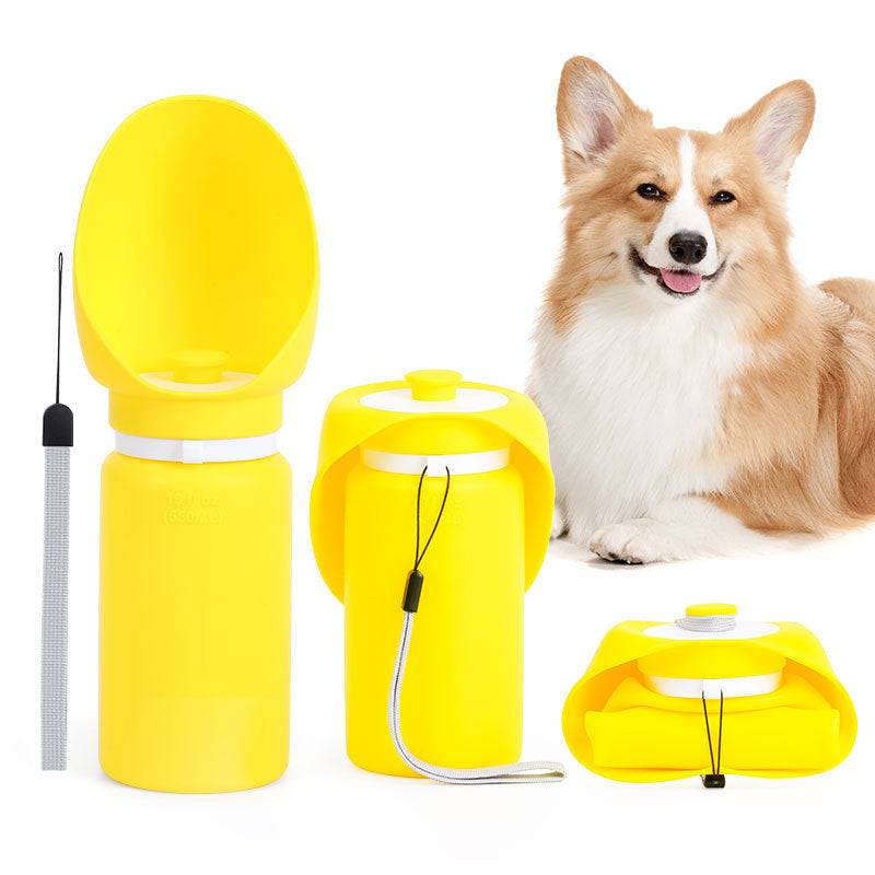 Portable Silicone Dog Water Bottle – Leak-Proof Travel Water Dispenser for Dogs