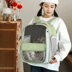 Cat backpack, school bag, shoulder bag, pet bag, travel bag for cats, dog and cat supplies, transparent, large capacity, portable cat bag
