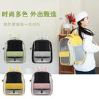 Cat backpack, school bag, shoulder bag, pet bag, travel bag for cats, dog and cat supplies, transparent, large capacity, portable cat bag