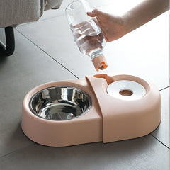 cat bowl double bowl automatic drinking water No Batteries Required cat water bowl,anti-knock over rice bowl, pet supplies