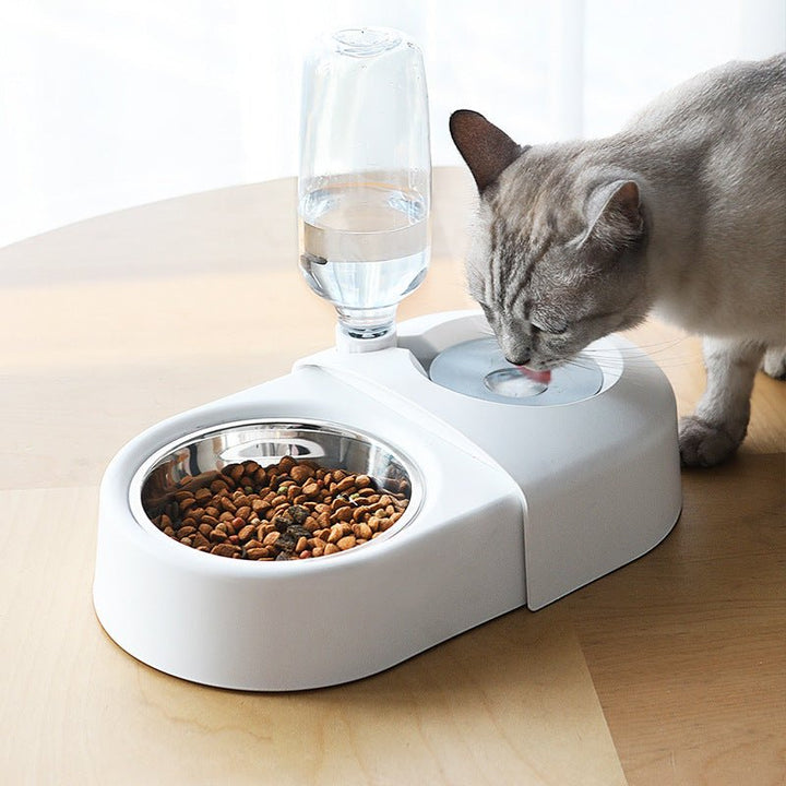 cat bowl double bowl automatic drinking water No Batteries Required cat water bowl,anti-knock over rice bowl, pet supplies.