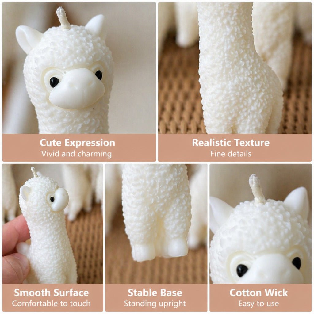 Cute Alpaca Scented Candle – Handmade Aromatherapy Decorative Candle Pink