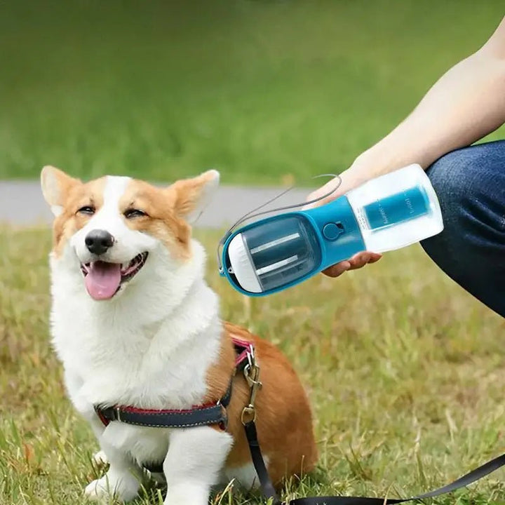 Dog Water Cup Drinking Food Garbage Bag Three-in-one Portable.