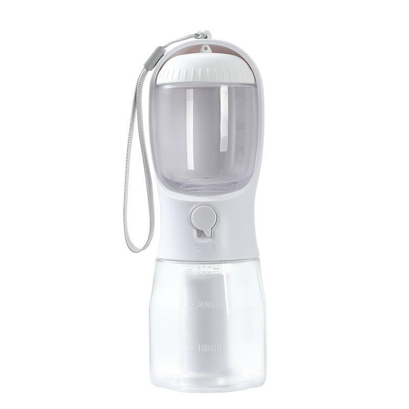 Dog Water Cup Drinking Food Garbage Bag Three-in-one Portable 300ml Garbage Bag Milky White