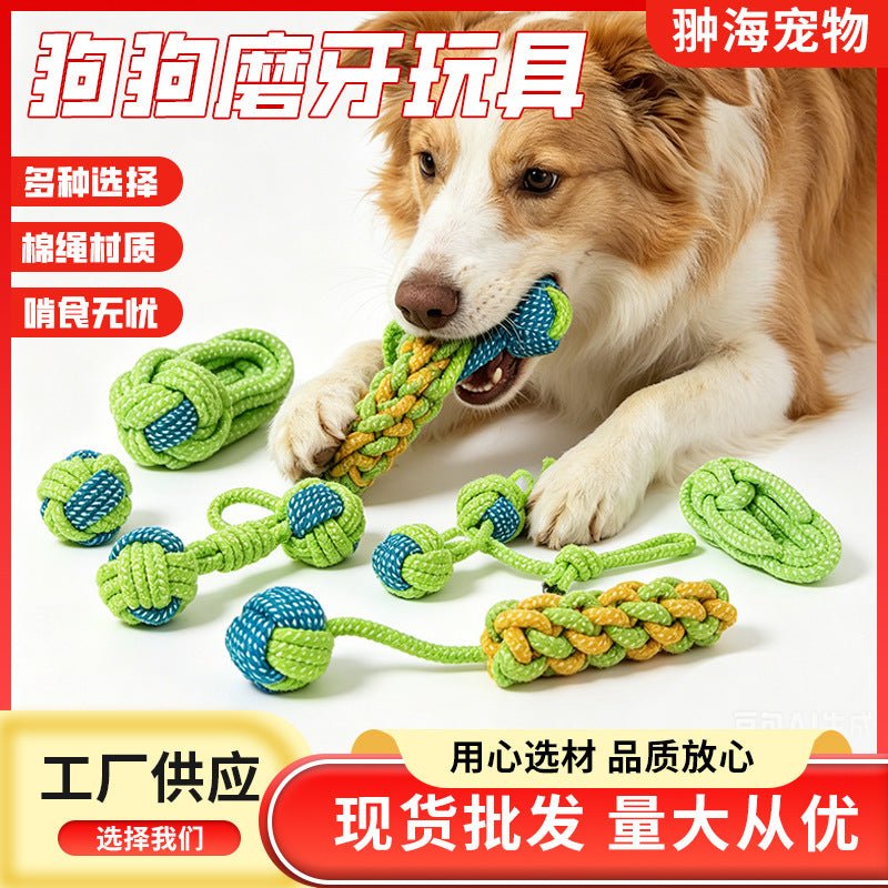 Durable Dog Chew Rope Toy – Teeth Cleaning & Tug of War Toy - beotariky