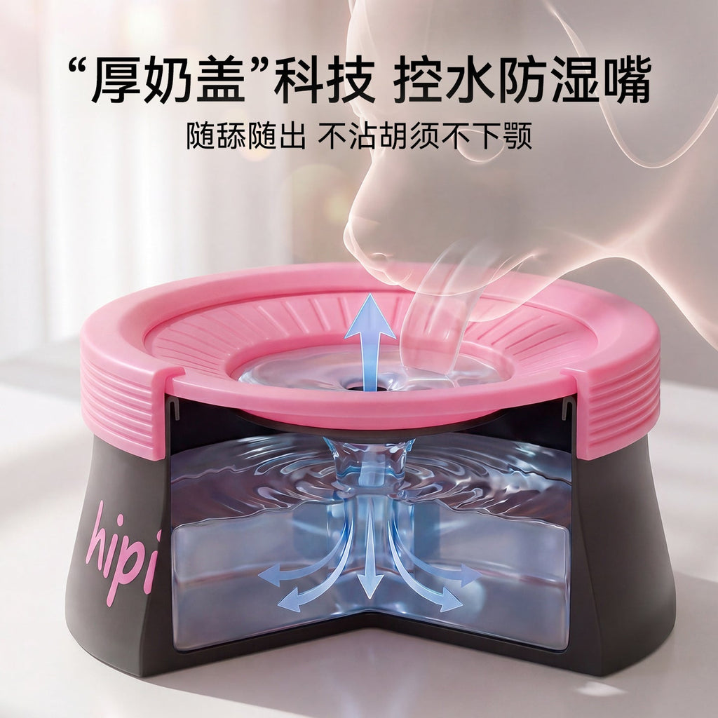 Floating Dog Water Bowl – No Wet Mouth & Splash-Resistant Design