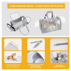 Foldable Pet Bag Travel Carrier Small Medium Cat,Soft Sided Cat Travel Carrier