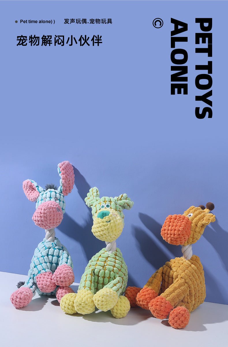 Pet Toy Dog Chew Sound Toy Funny Donkey Durable Chew Toy Pet Plush Toy Interactive Dog Toy