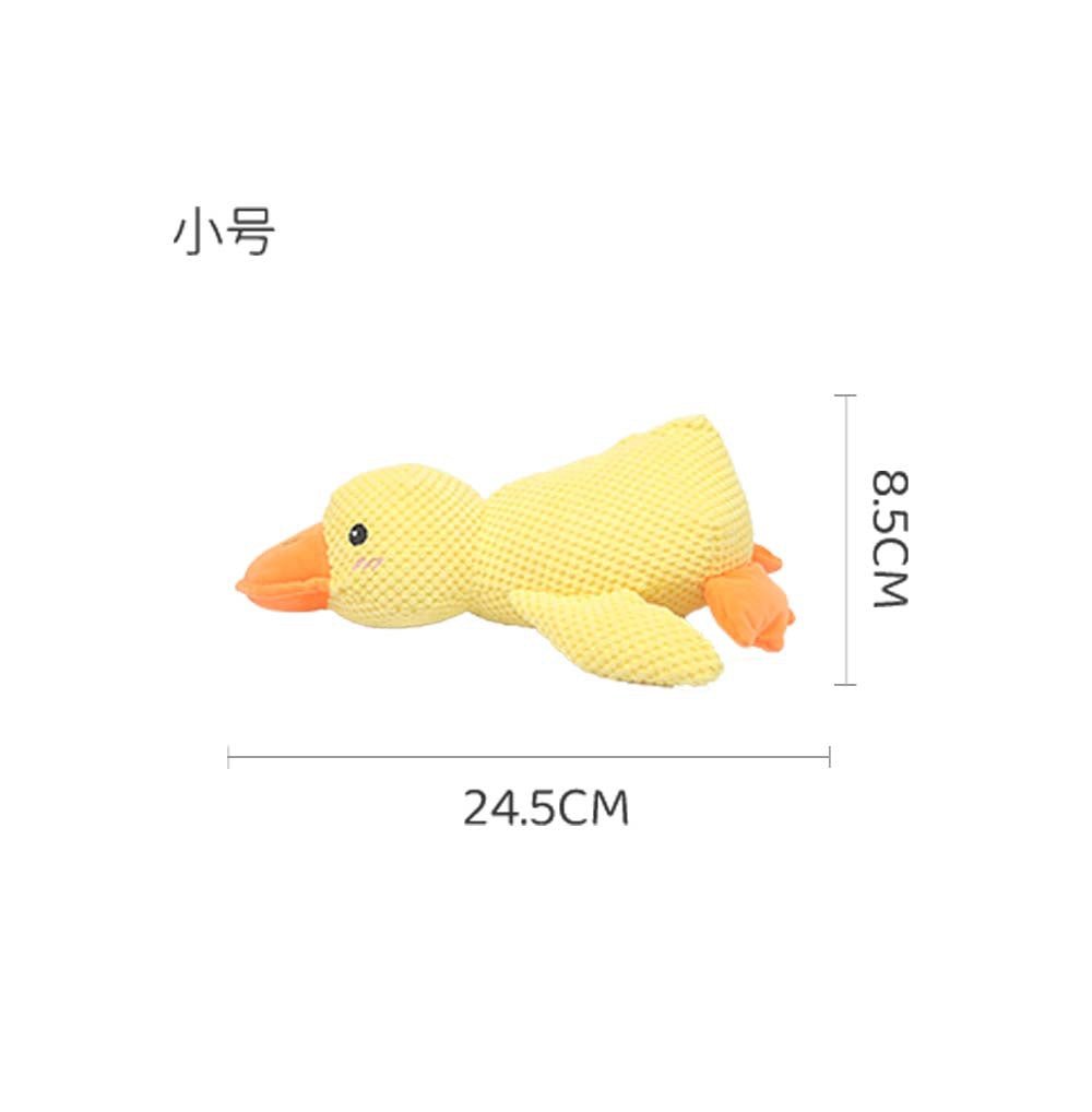 Pet Toy Dog Chew Sound Toy Funny Donkey Durable Chew Toy Pet Plush Toy Interactive Dog Toy Charge Duck（Small Size）