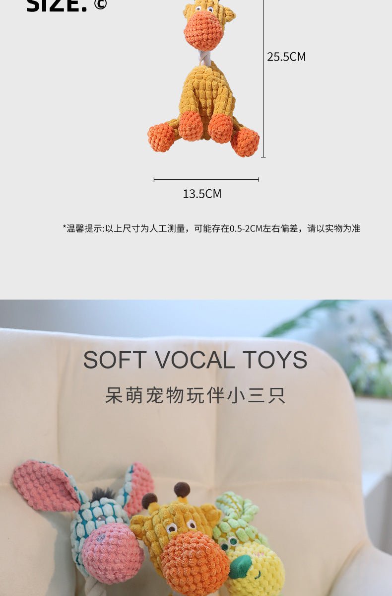 Pet Toy Dog Chew Sound Toy Funny Donkey Durable Chew Toy Pet Plush Toy Interactive Dog Toy