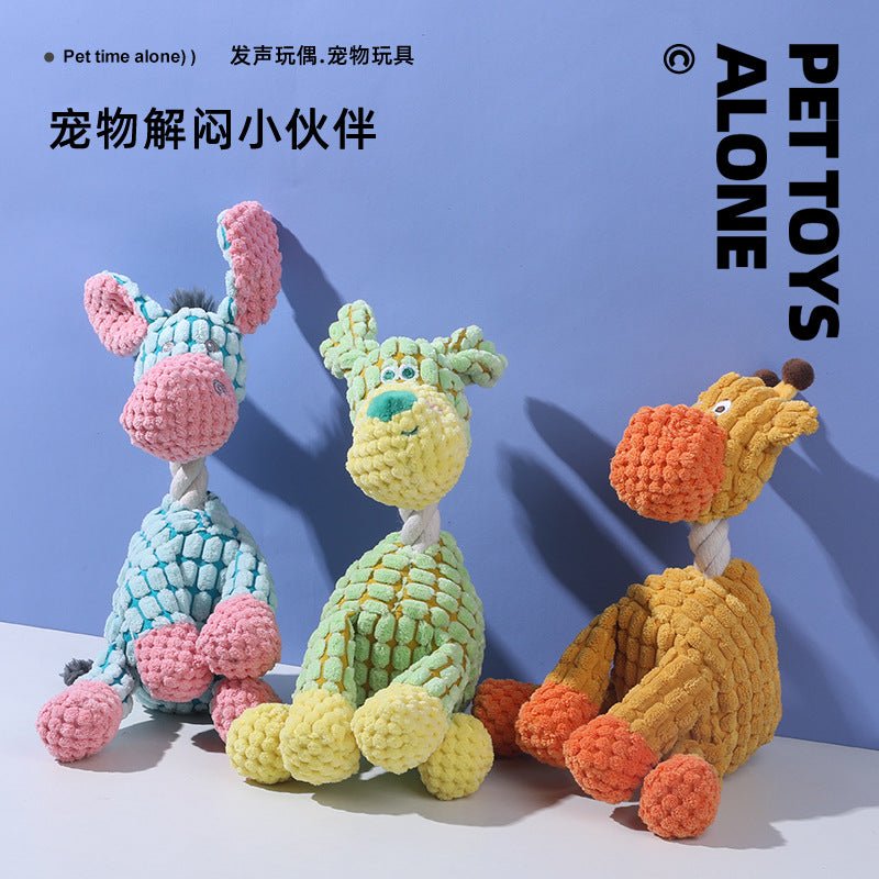 Pet Toy Dog Chew Sound Toy Funny Donkey Durable Chew Toy Pet Plush Toy Interactive Dog Toy