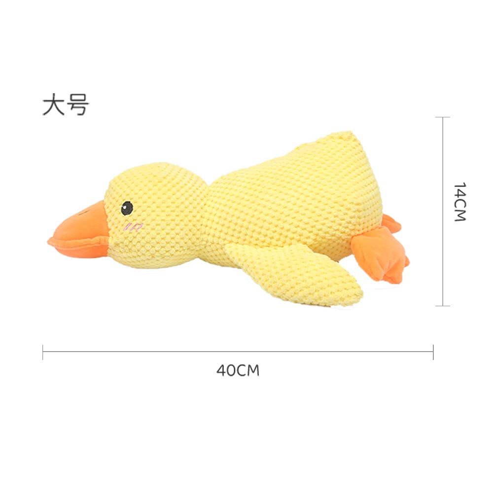 Pet Toy Dog Chew Sound Toy Funny Donkey Durable Chew Toy Pet Plush Toy Interactive Dog Toy Charge Duck（Large Size）
