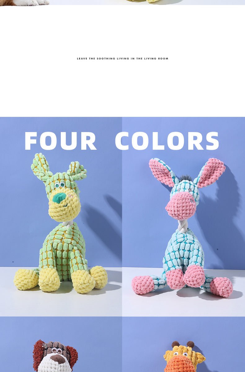 Pet Toy Dog Chew Sound Toy Funny Donkey Durable Chew Toy Pet Plush Toy Interactive Dog Toy